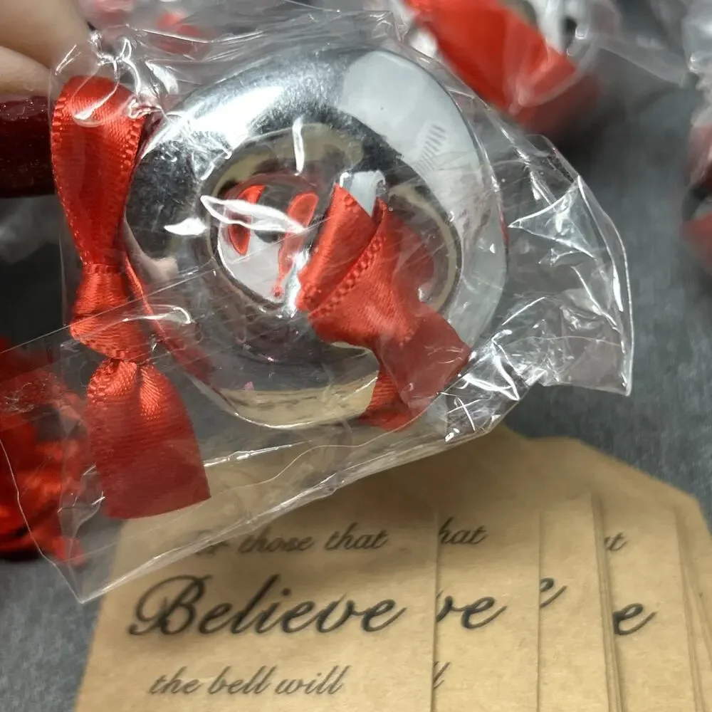 NEW 10pc Jingle Bells For Those That BELIEVE Christmas Stocking Stuffer Gift Tag